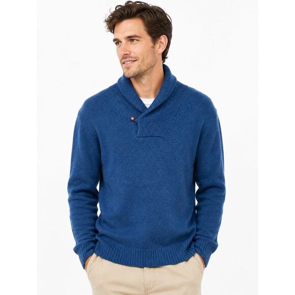 L.L. Bean Other - Vintage LL Bean Men's Wool Shawl Collar Sweater Blue Size Large? Button Preppy